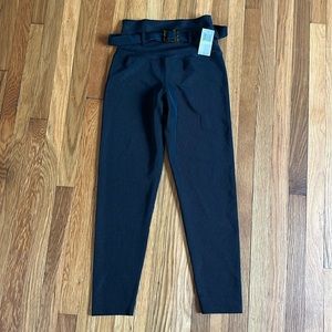 Black Beach Riot Sport belted ribbed leggings size Medium new with tags